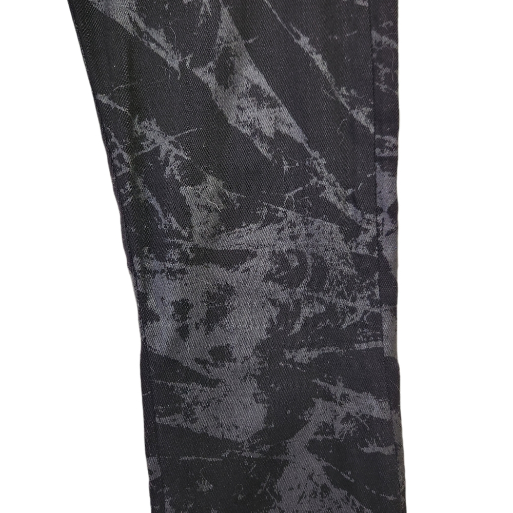 Helmut Lang Black Marble Twill coated pull on pants size 26 - Picture 10 of 10